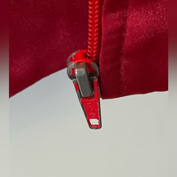 Vintage Red Satin Baseball Style Jacket - Picture 11 of 12